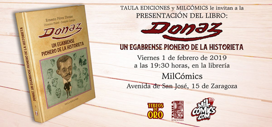 Dionisio Platel y Joaquín Campo presentan Donaz, un egabrense pionero de la historieta, en MilCómics